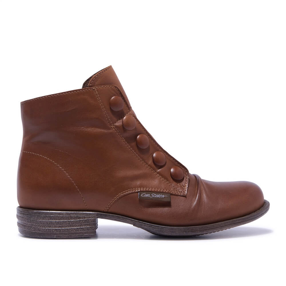 Carl Scarpa Ester Tan Leather Ankle Boots